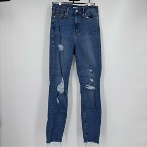 Good American Good Waist Distressed Jeans Size 4/27 K009